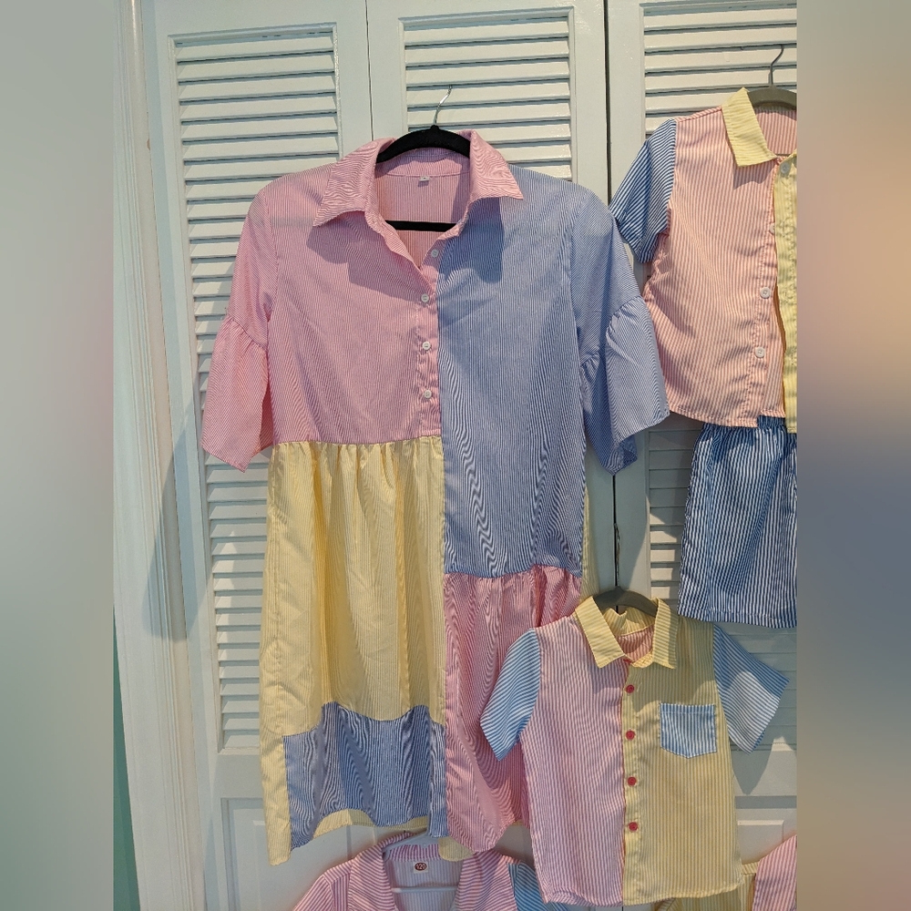 Spring Colorful Patchwork Family Outfits - Picture 5 of 6